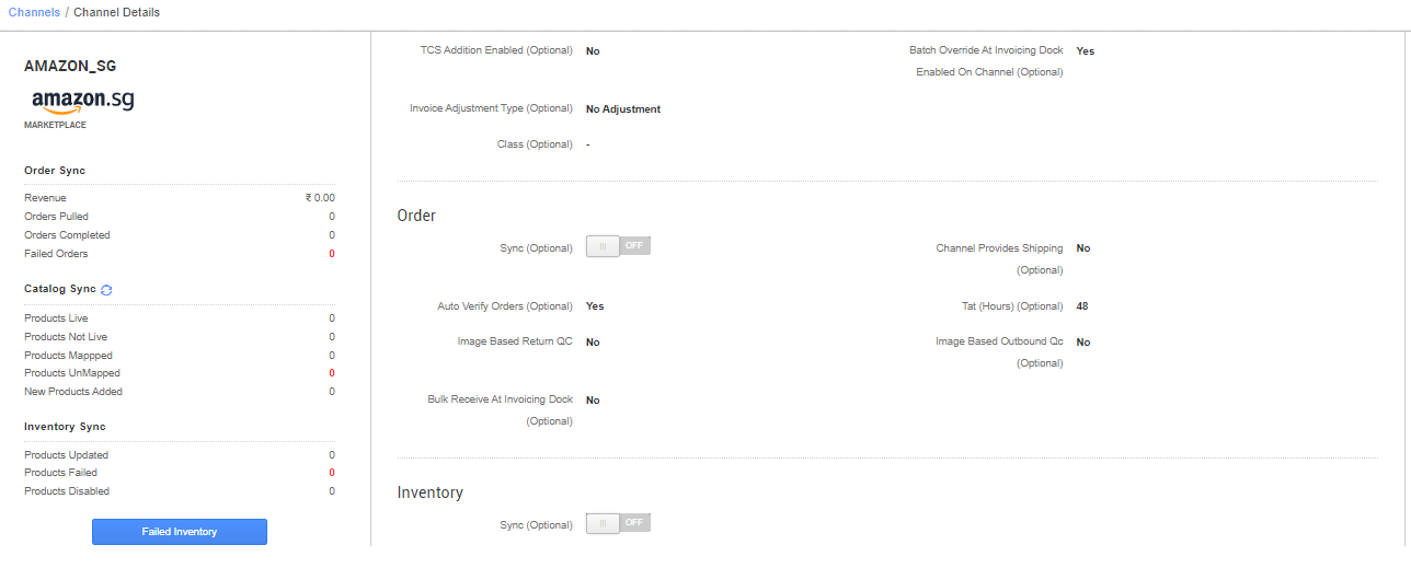 Integration with Amazon International channels Support Portal
