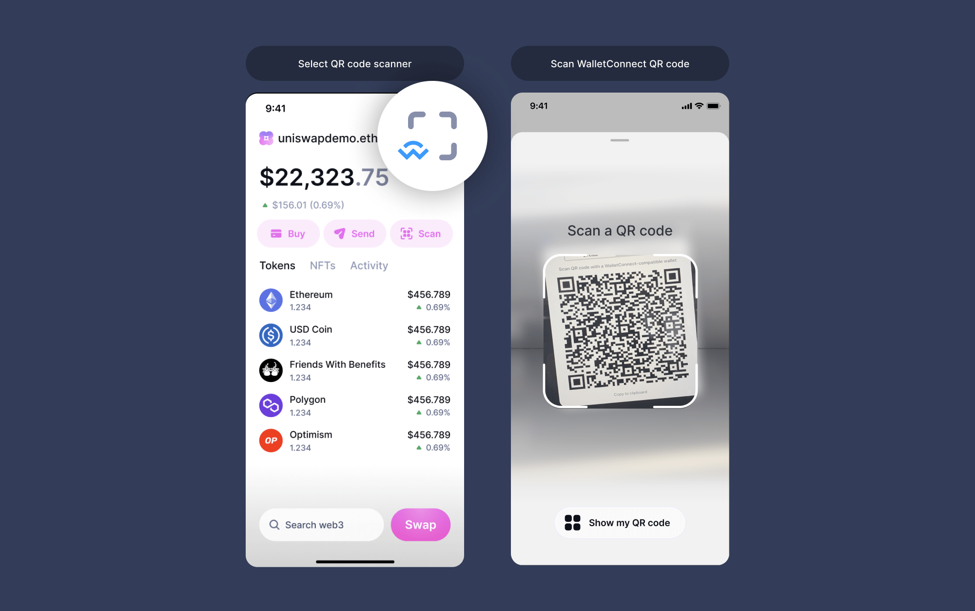 How to connect my wallet to a site (dapp) using Wallet Connect
