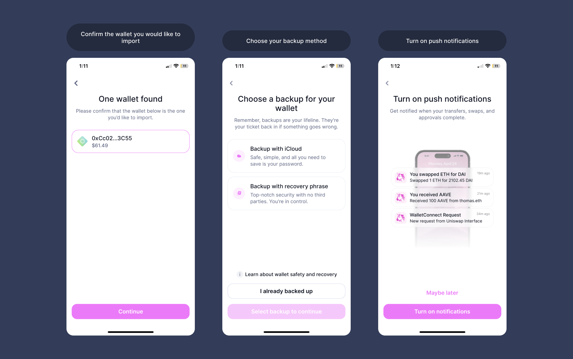 I’m a Coinbase Wallet user, how do I import my recovery phrase to