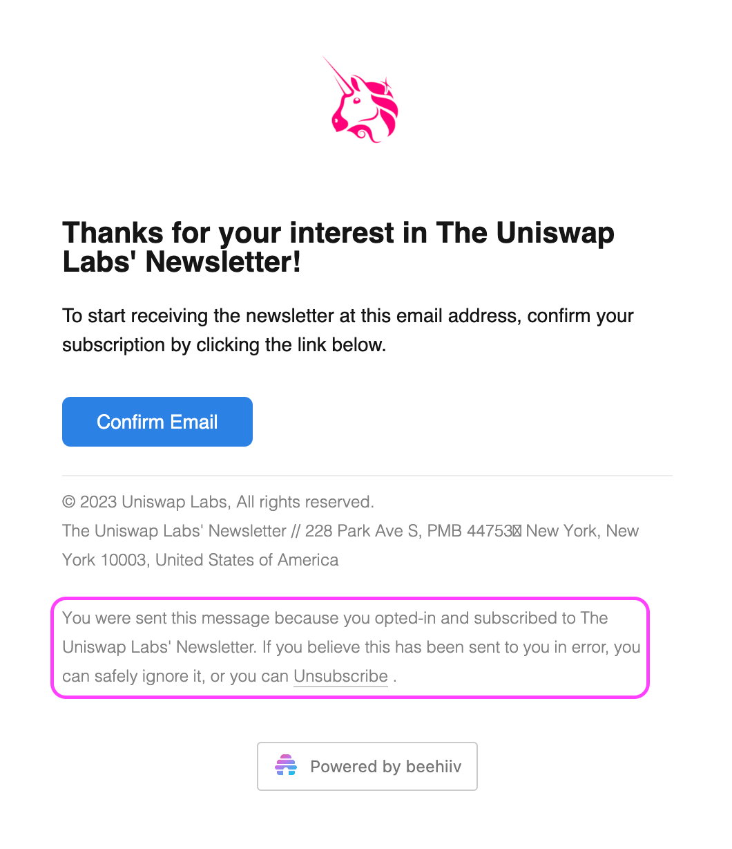 What is the Uniswap Labs Newsletter? Uniswap Labs