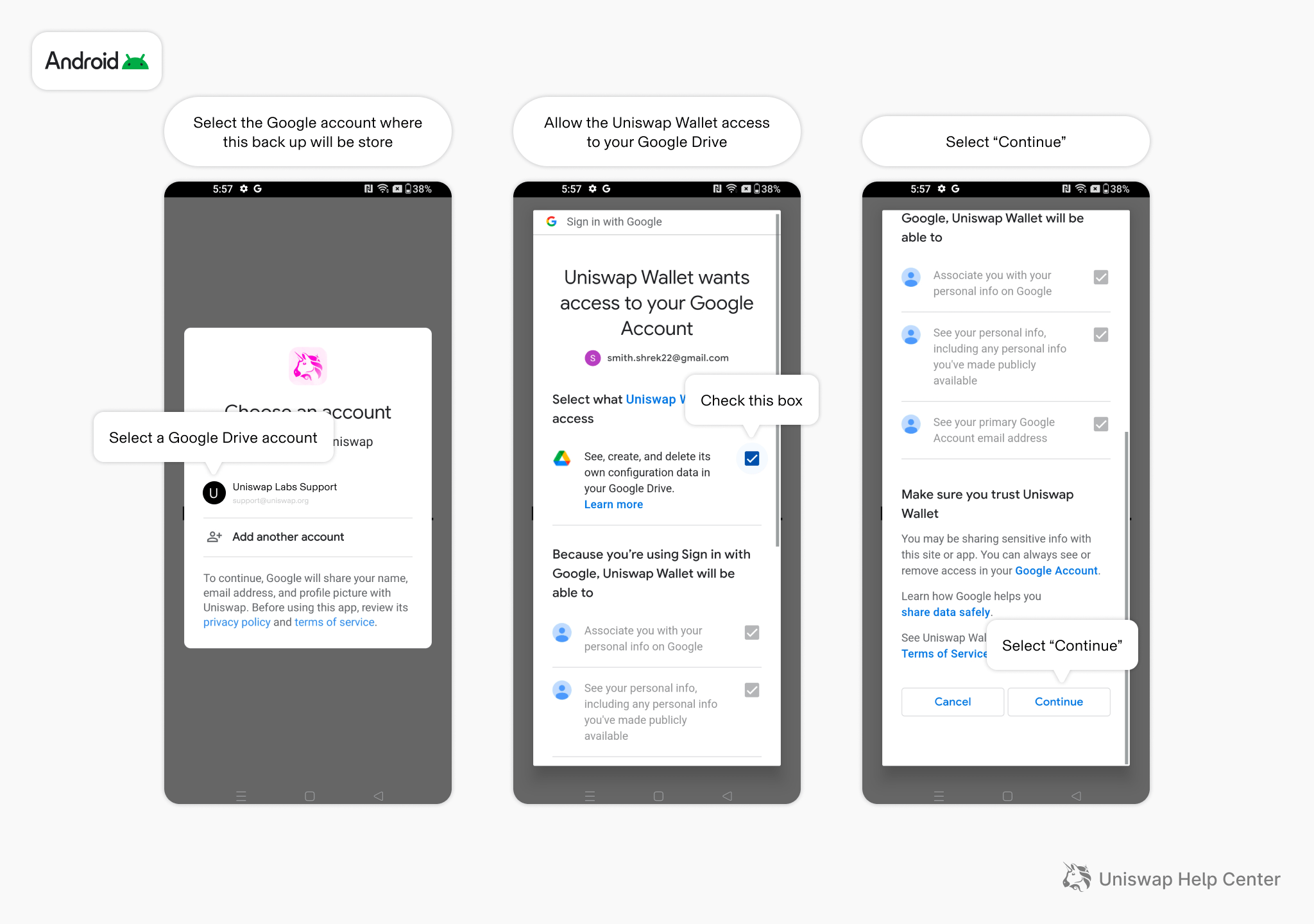 How to backup your recovery phrase on iCloud or Google Drive Uniswap Labs
