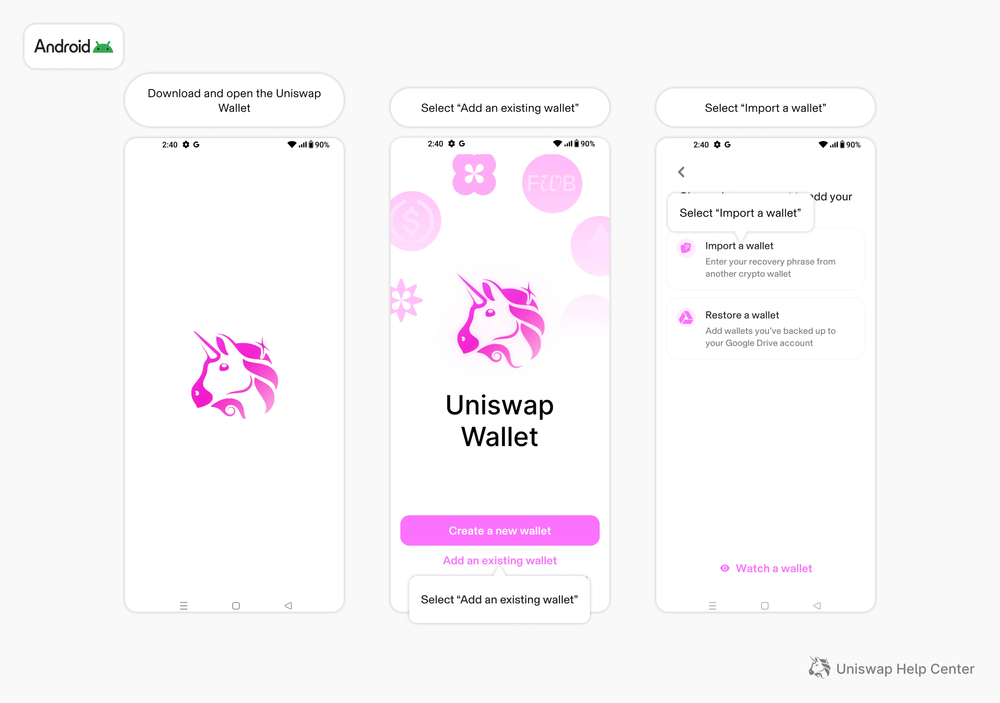 I’m a Trust Wallet user, how do I import my recovery phrase to Uniswap