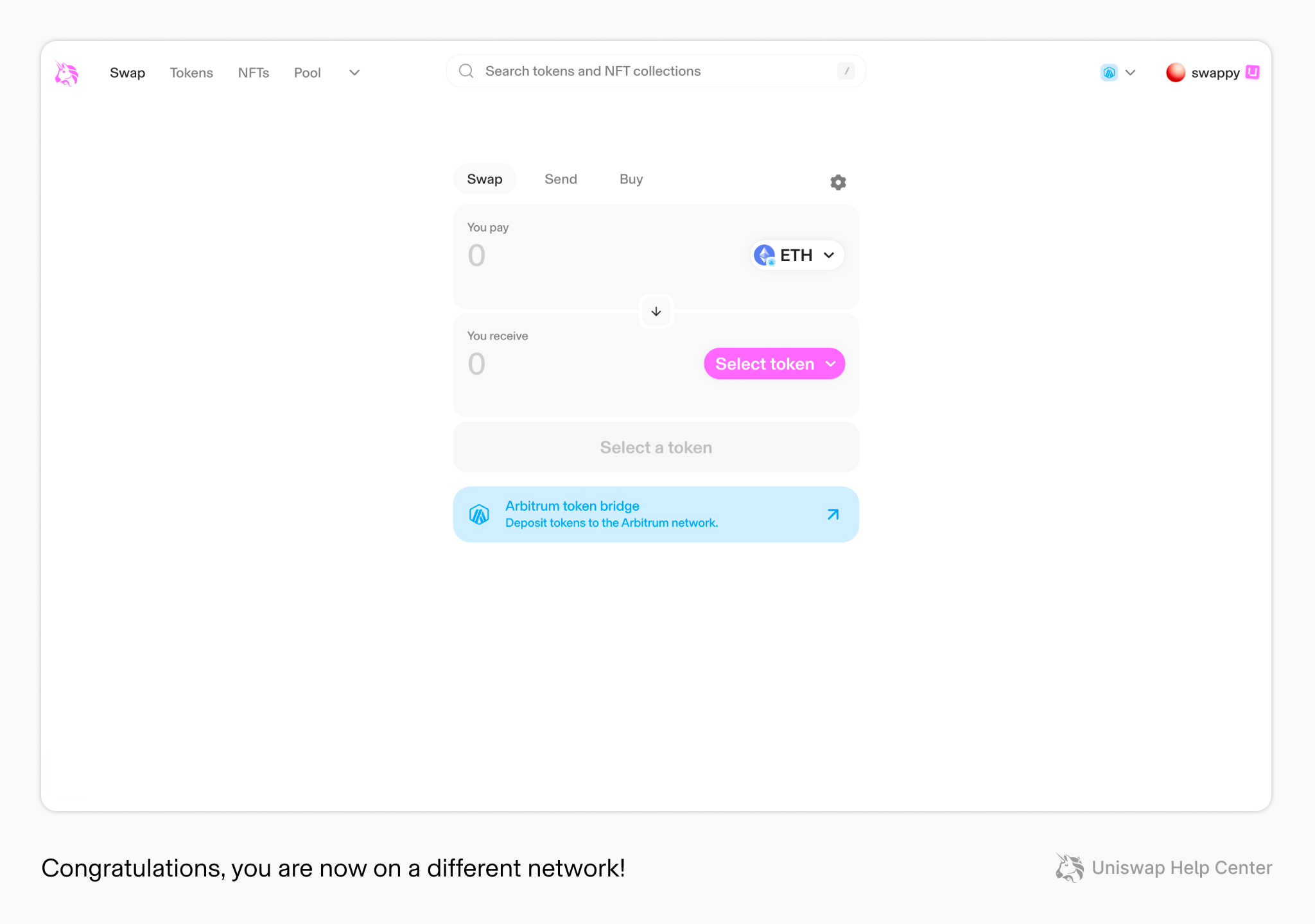 How to switch networks Uniswap Labs