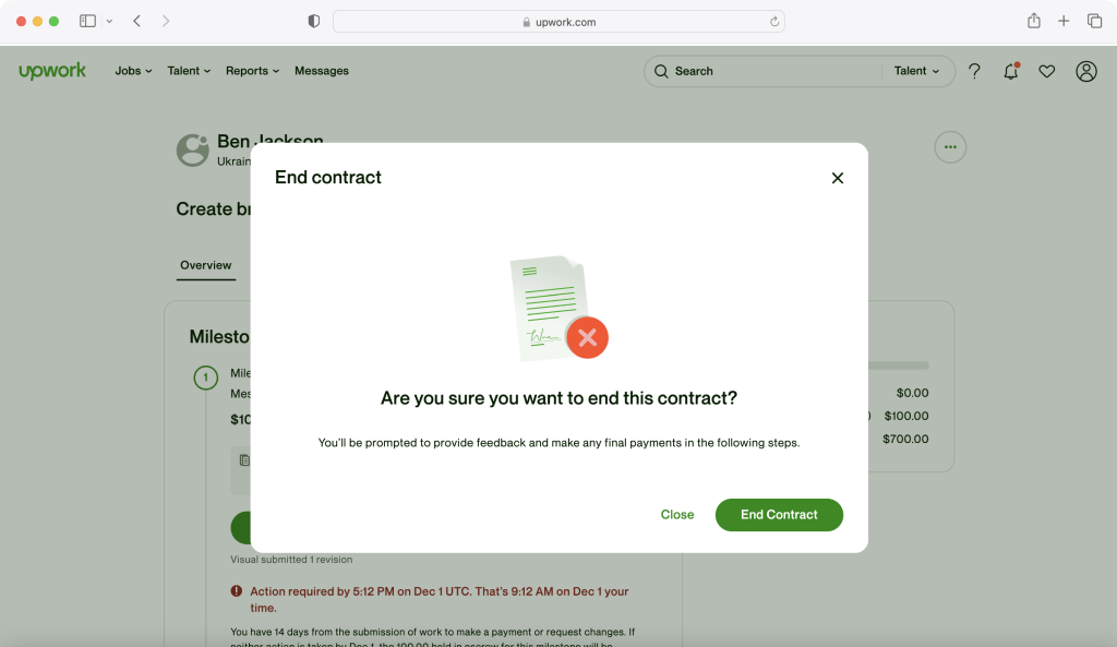 Get an escrow refund Upwork Customer Service & Support Upwork Help