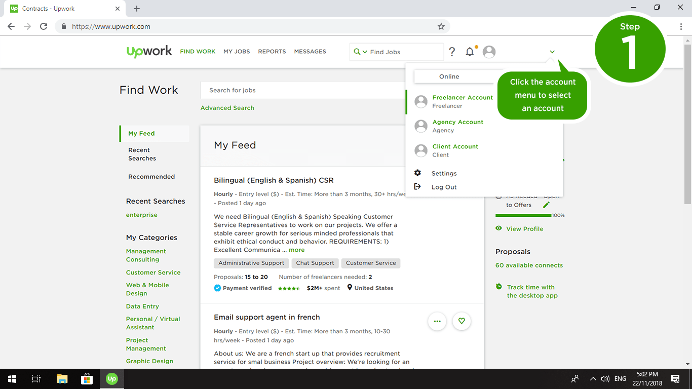 Invitation to Create an Agency Upwork Customer Service & Support