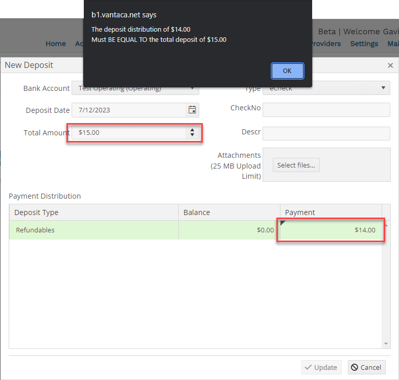 Refundable Deposits Vantaca Library