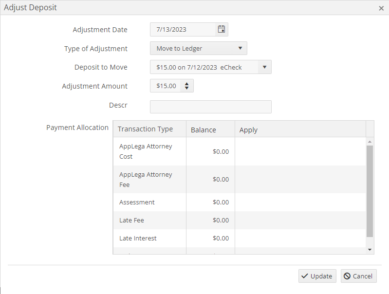 Refundable Deposits Vantaca Library