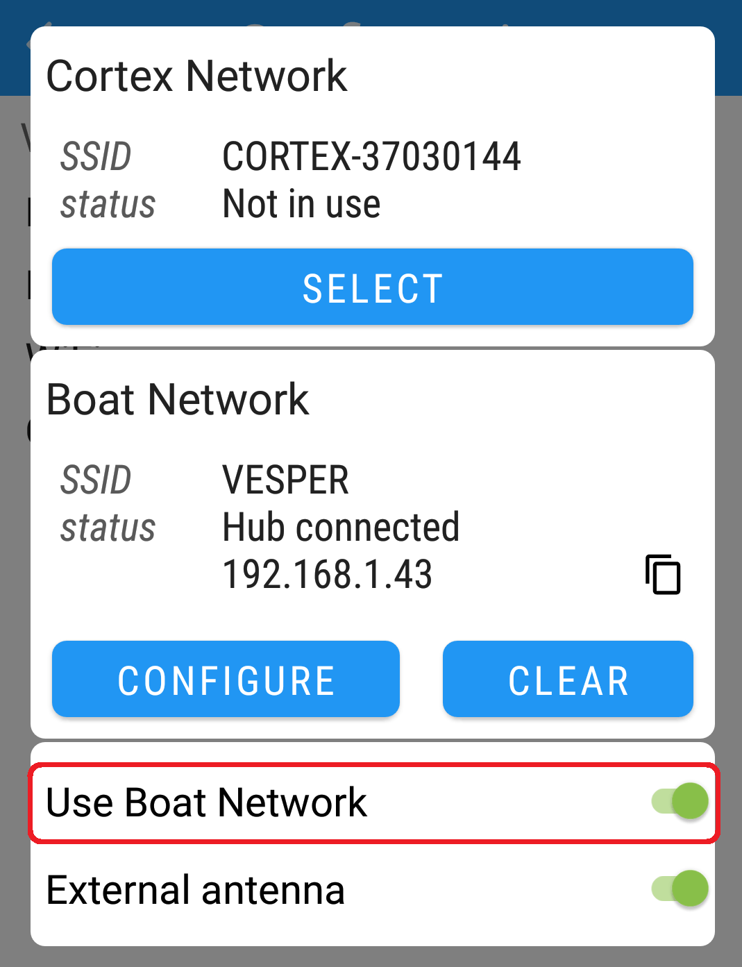 Configure your Cortex Hub to join a Boat Network Vesper Marine