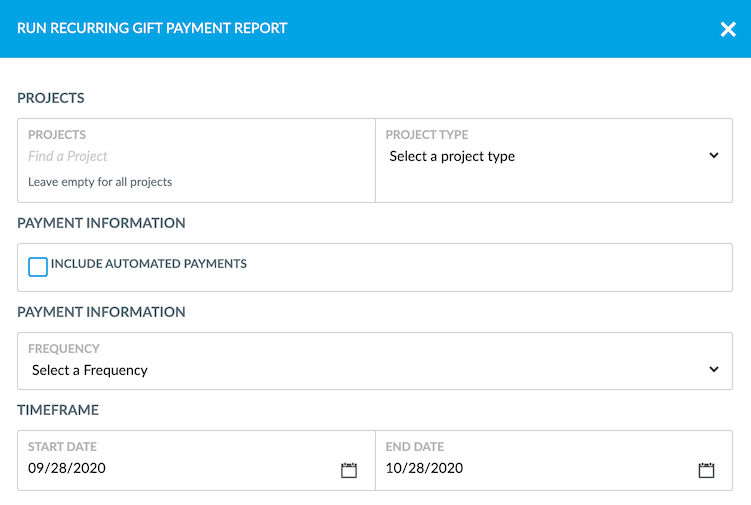 What is the Recurring Gift Payment Report? Virtuous