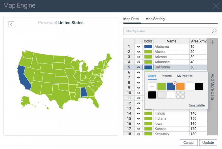 ChangeMapColor Visme