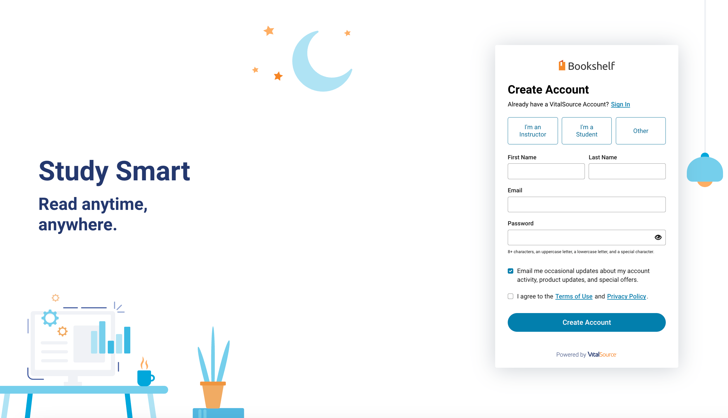 Create an Account VitalSource Support