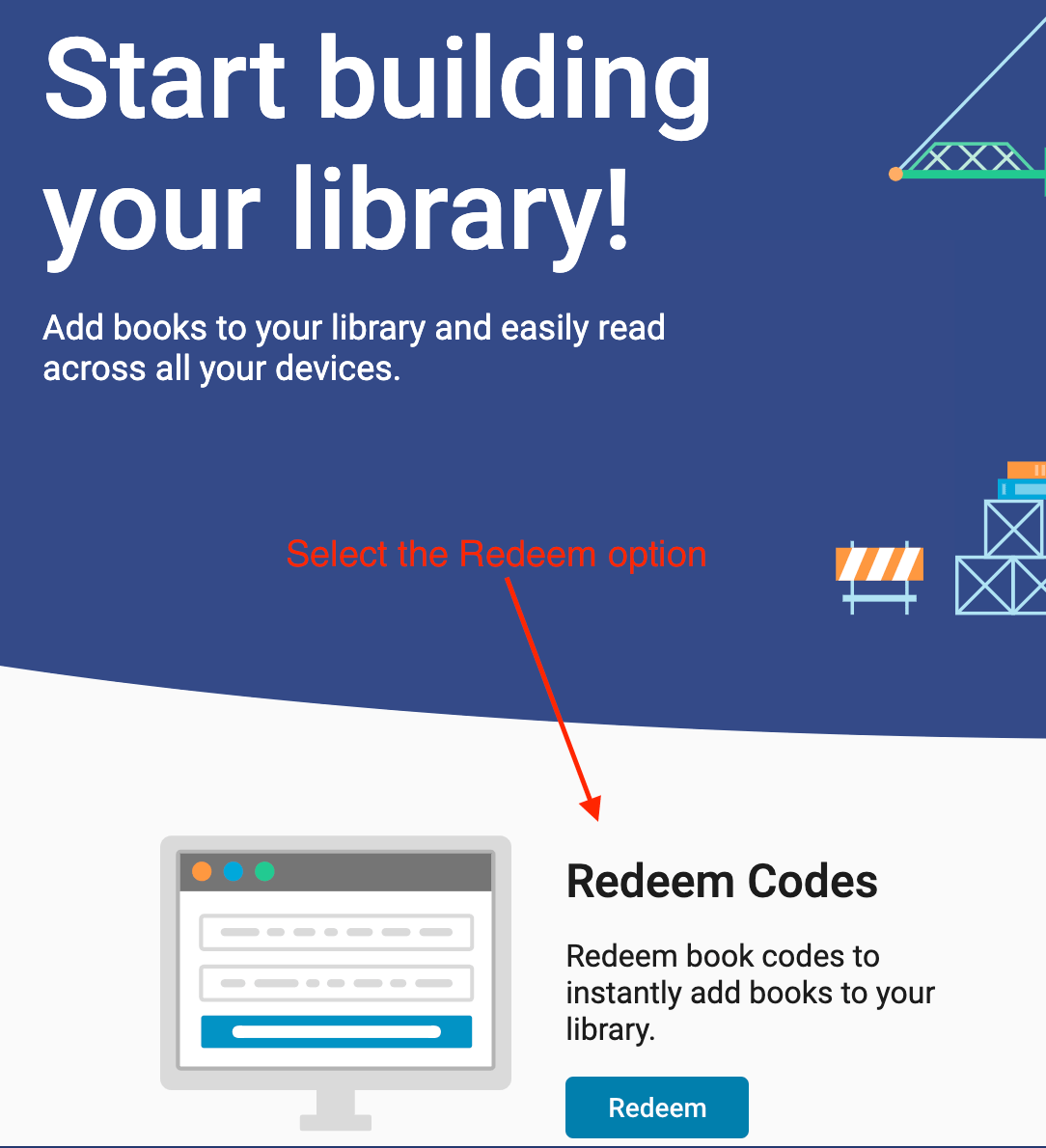 Creating a VitalSource account and using a redemption code