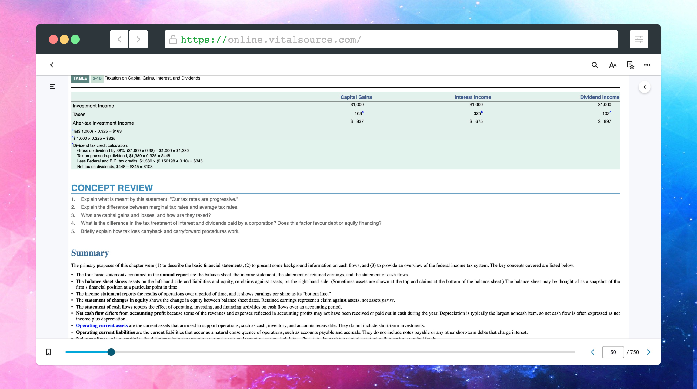 Bookshelf eTextBook Page Navigation VitalSource Support