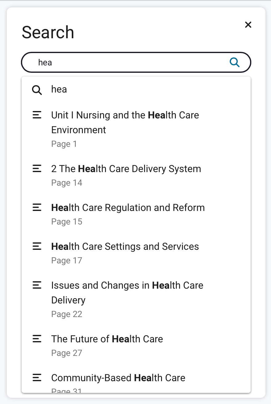 Bookshelf eTextBook Search VitalSource Support