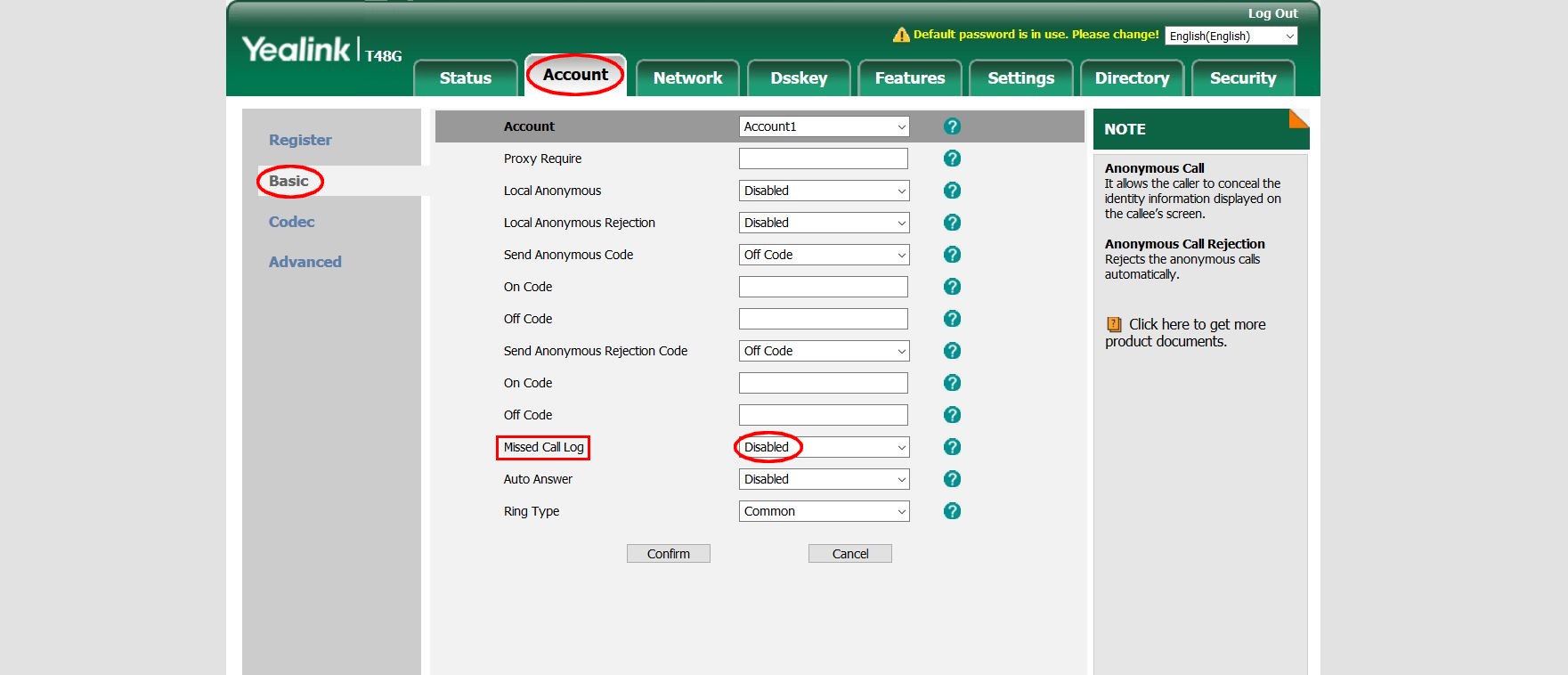 Manual Configuration of Yealink IP Handsets