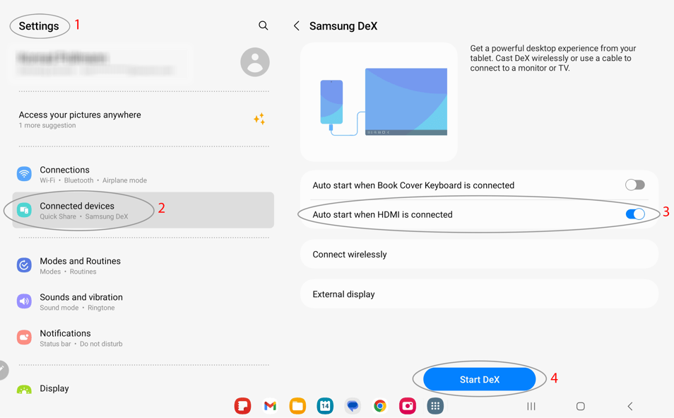 Connecting my pen display, Android is only using a portion of the