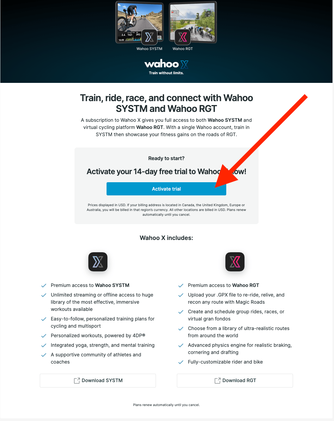 Redeeming a Wahoo X Subscription Coupon Wahoo Fitness Support