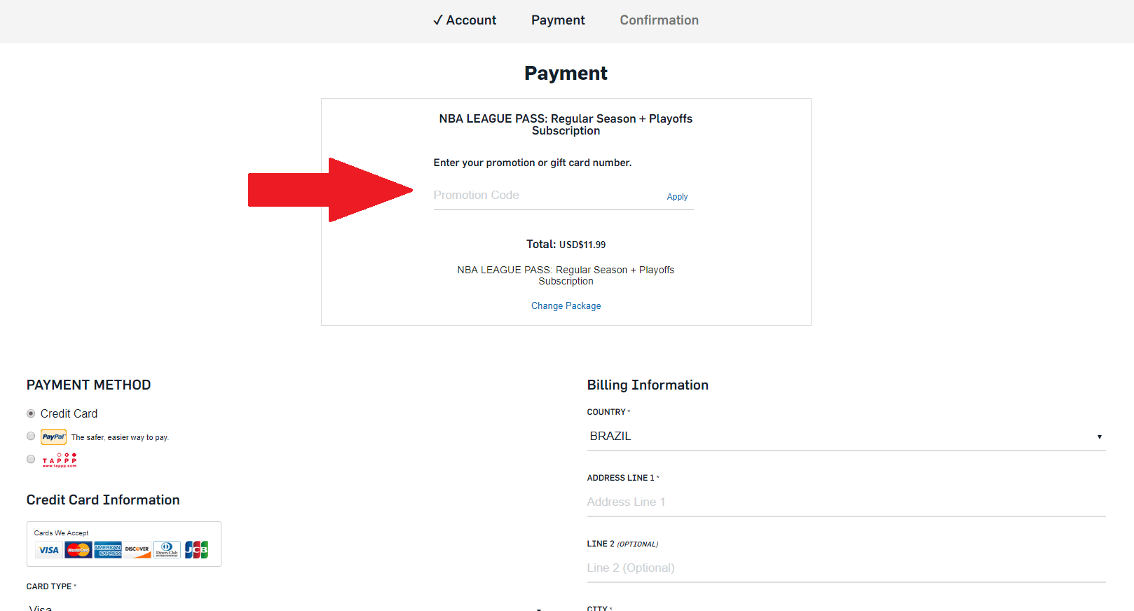 Using Promo Codes NBA Support Center
