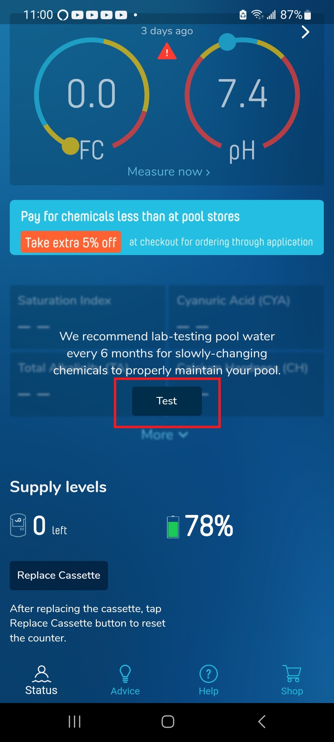 How do I manually enter my TEST results in the WaterGuru App? WaterGuru