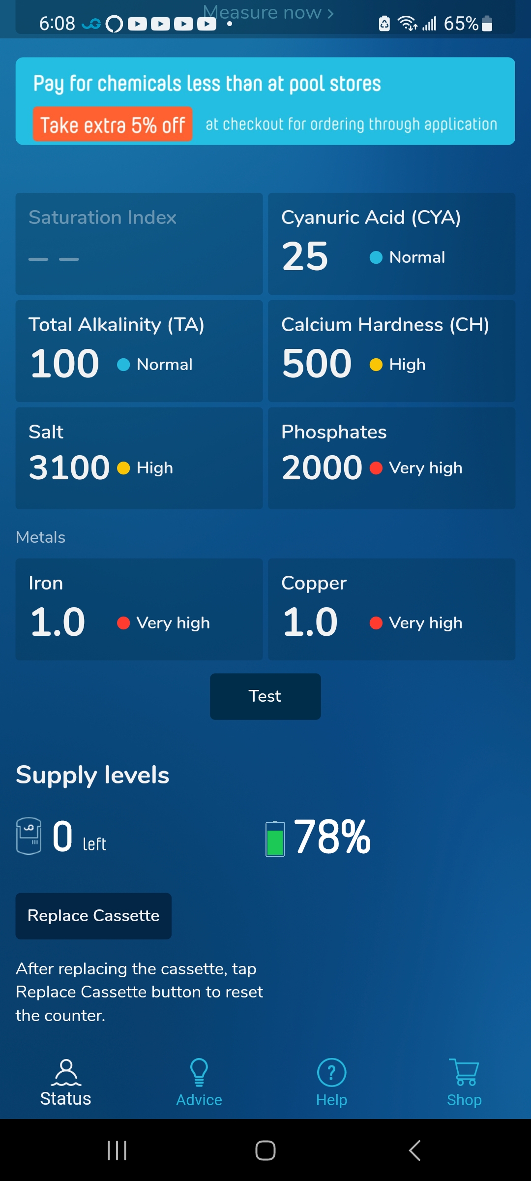 How do I manually enter my TEST results in the WaterGuru App? WaterGuru