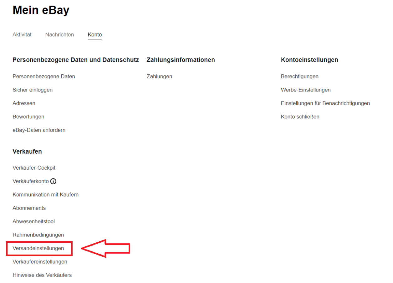 Wie können Sie Lieferorte auf eBay ausschließen? interpret Help Center