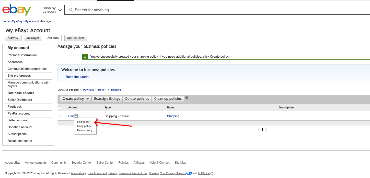 How to set shipping exclusions on eBay interpret Help Center