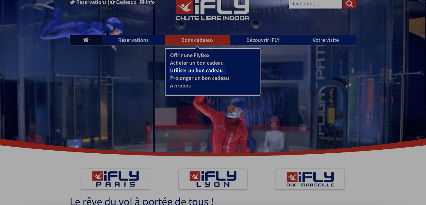 Utiliser son code Ifly Paris Centre d'Aide