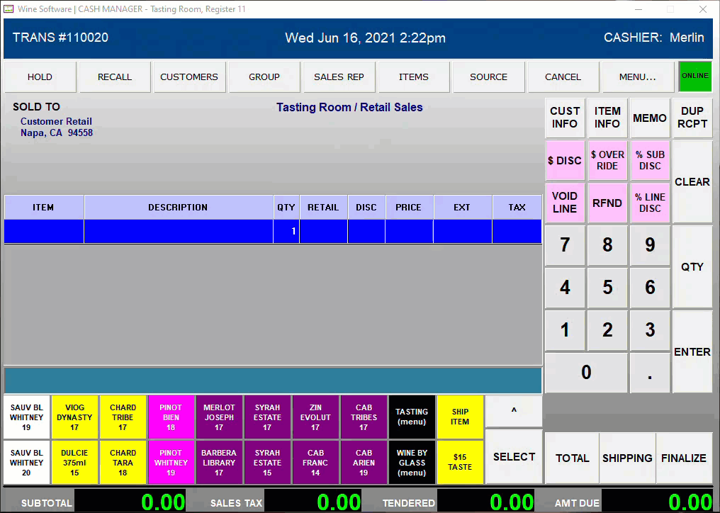 Preset Keys Wine Software by Microworks