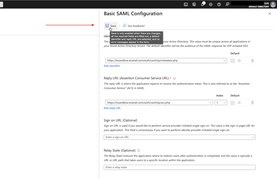 SSO Example with Microsoft Azure (IdP) – Wisetail Technical Support