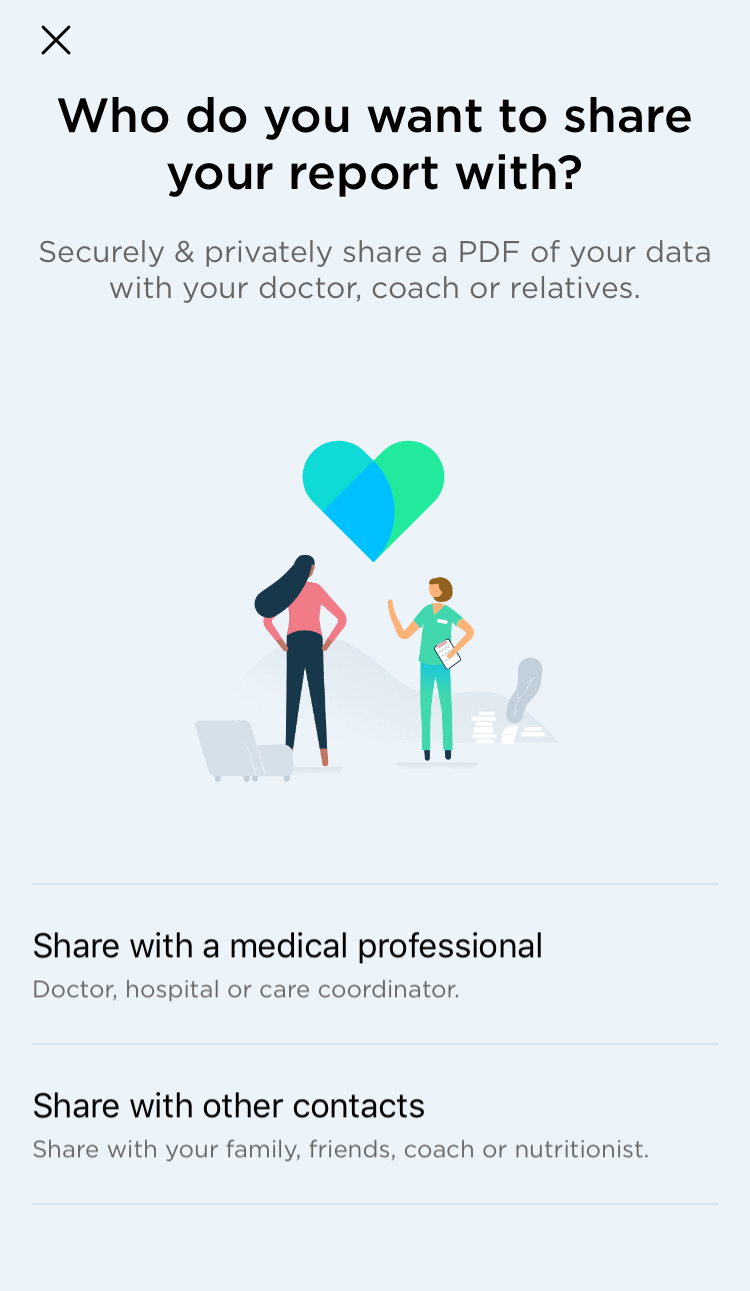 Health Mate iOS App Sharing my Health Report Withings Support