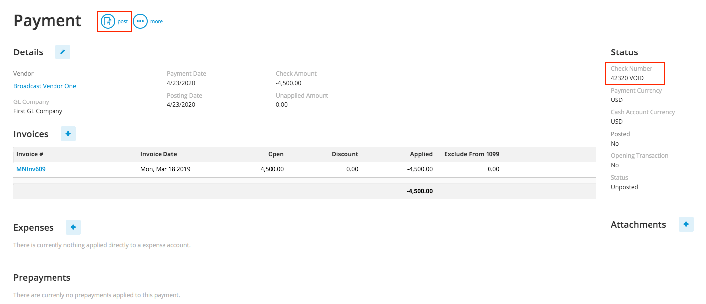 Void A Payment Workamajig