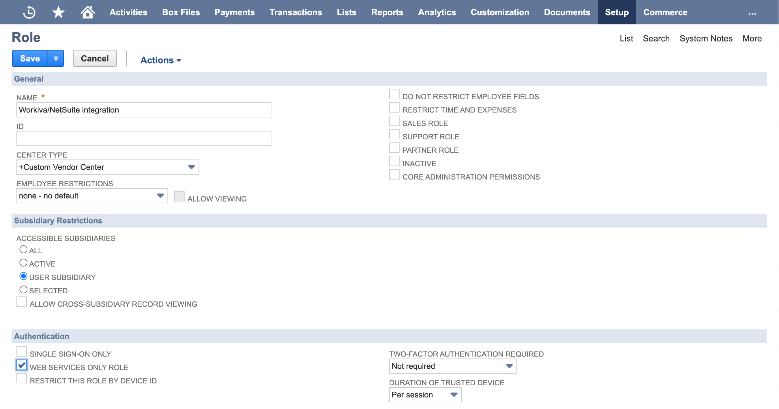 NetSuite Token Authentication connector Support Center