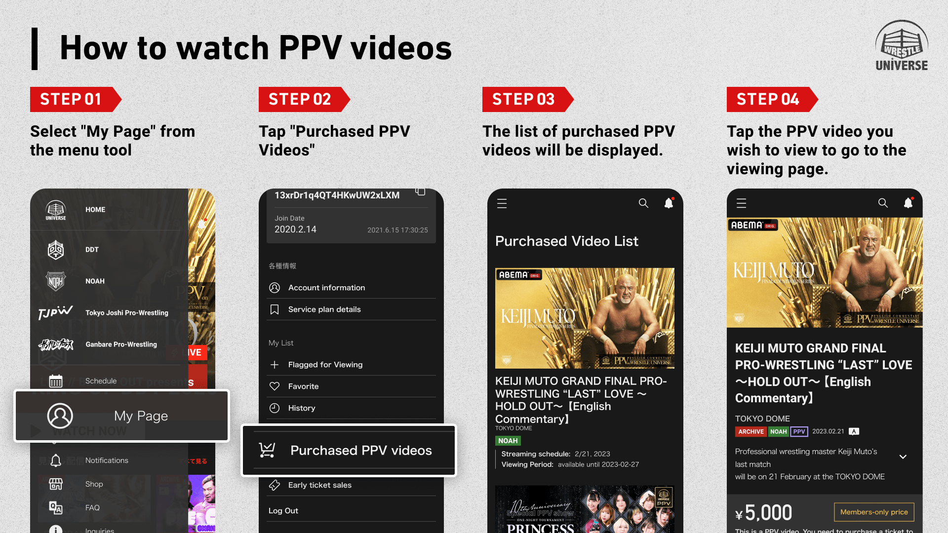How to watch PPV videos DDTサービスデスク