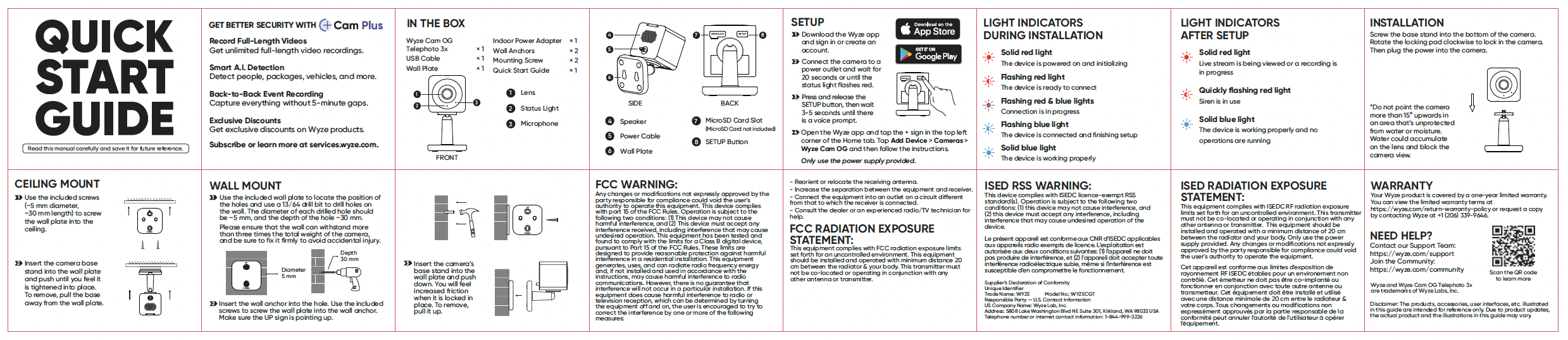 Wyze Cam OG Telephoto 3x Quick Start Guide – Wyze