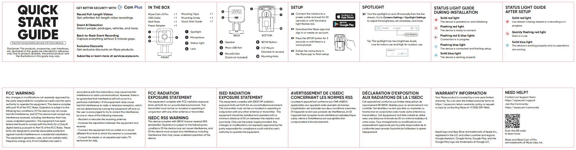 Wyze Cam v3 Pro Quick Start Guide – Wyze
