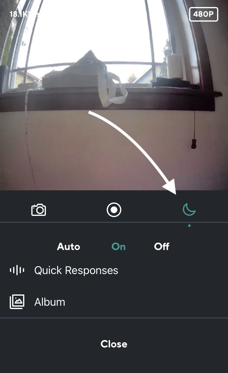 How do I use Night Vision in the Wyze app? Wyze