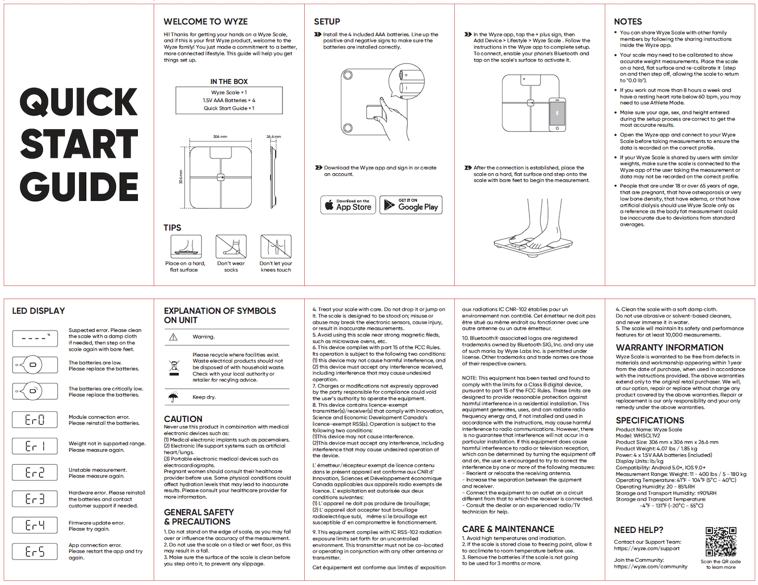 Wyze Scale Quick Start Guide Wyze