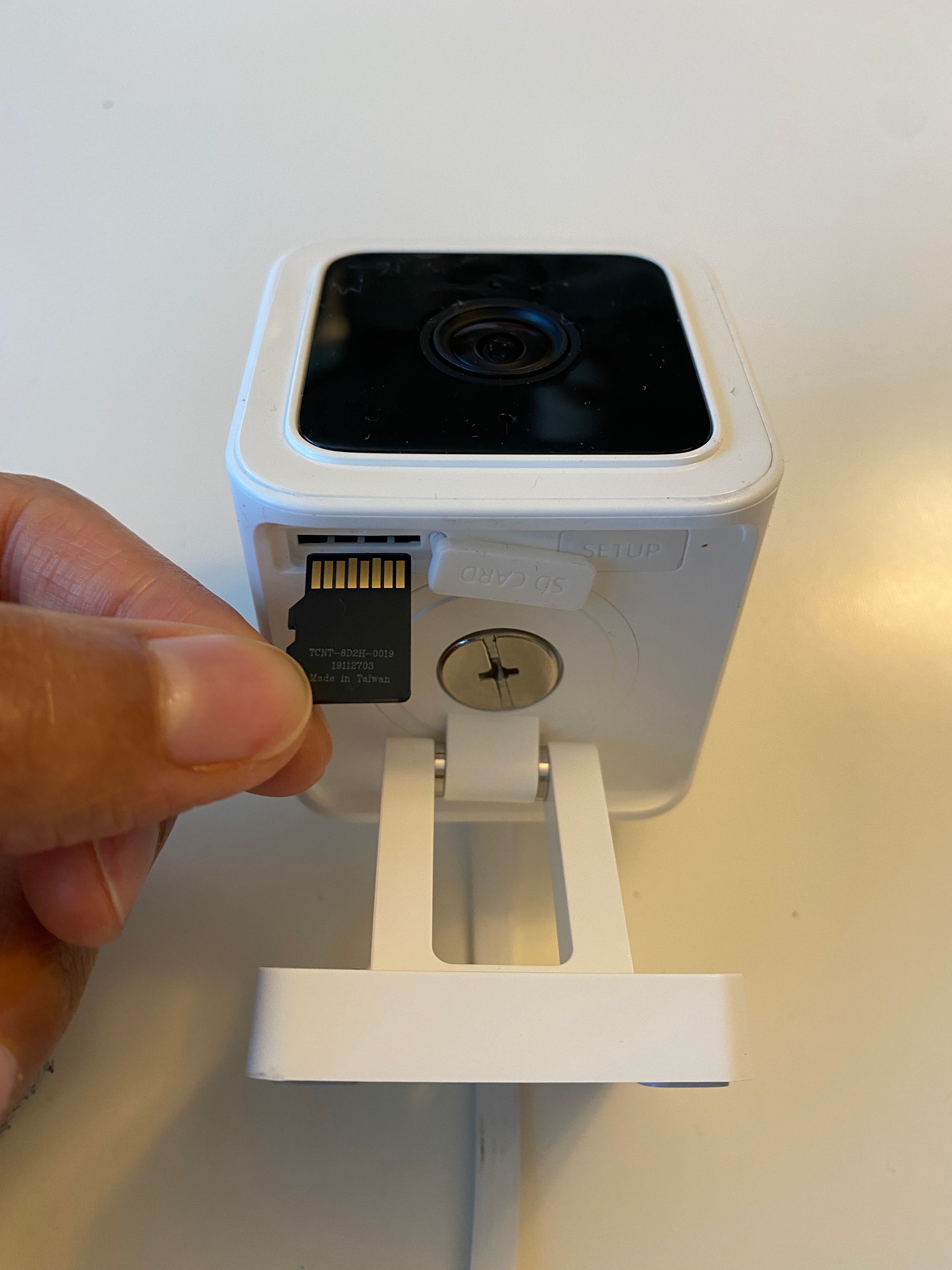 How do I install a microSD card in my Wyze Cam v3? Wyze