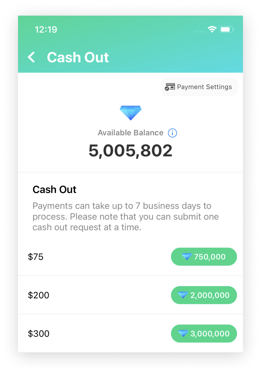 Cashing Out YouNow Support