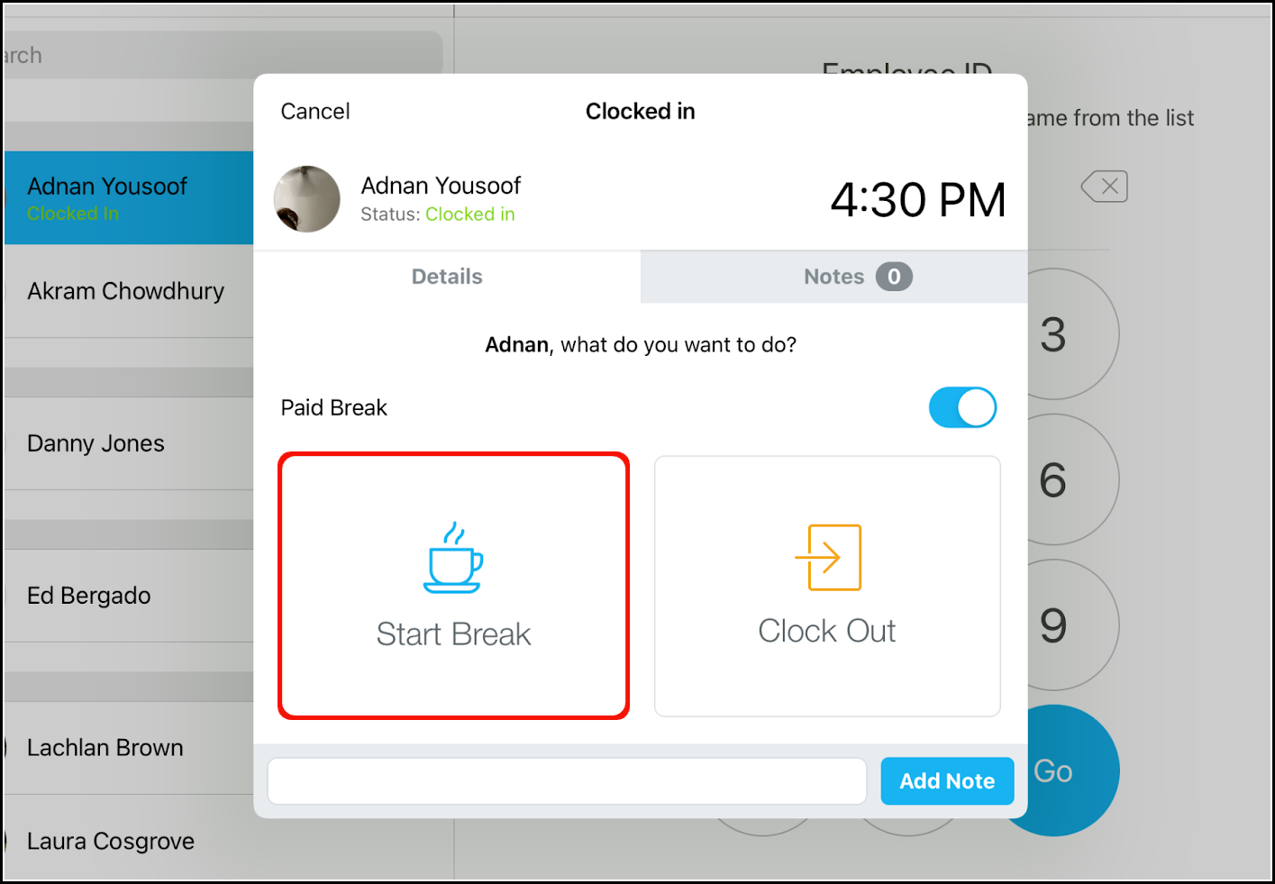 Recording Shift Events with Clock Me In