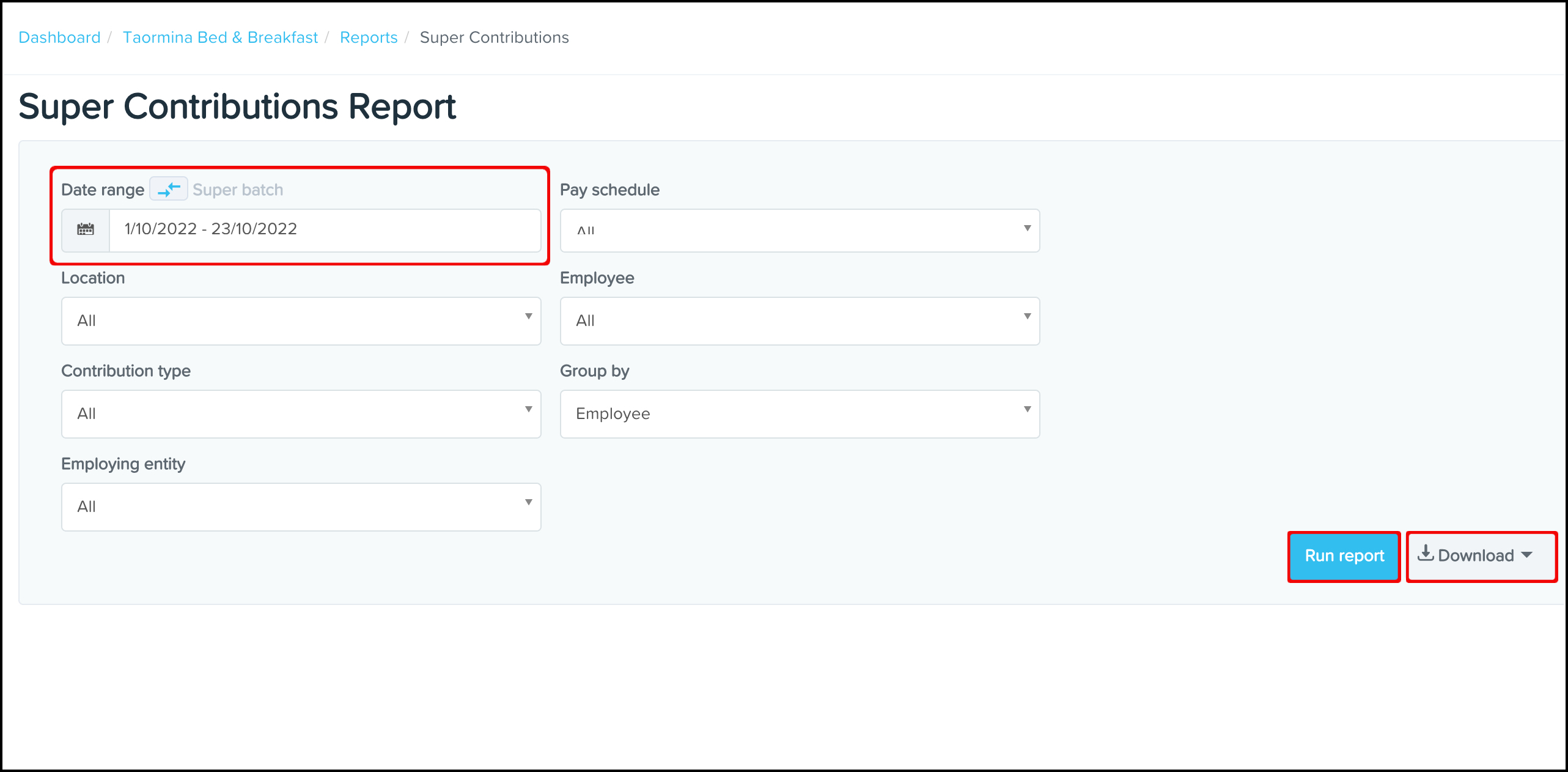 Super Contributions Report Your Payroll (AU)