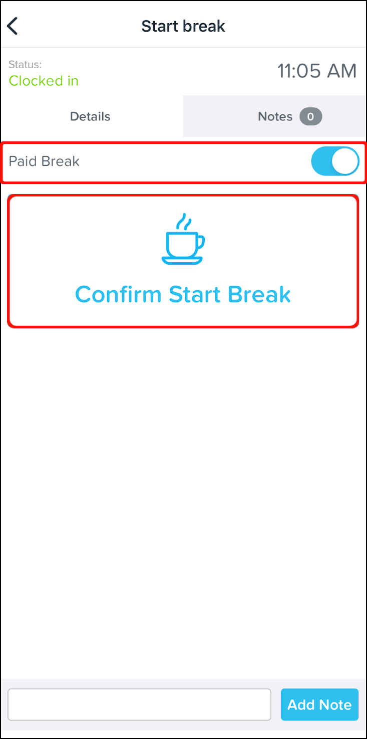 Paid and unpaid breaks