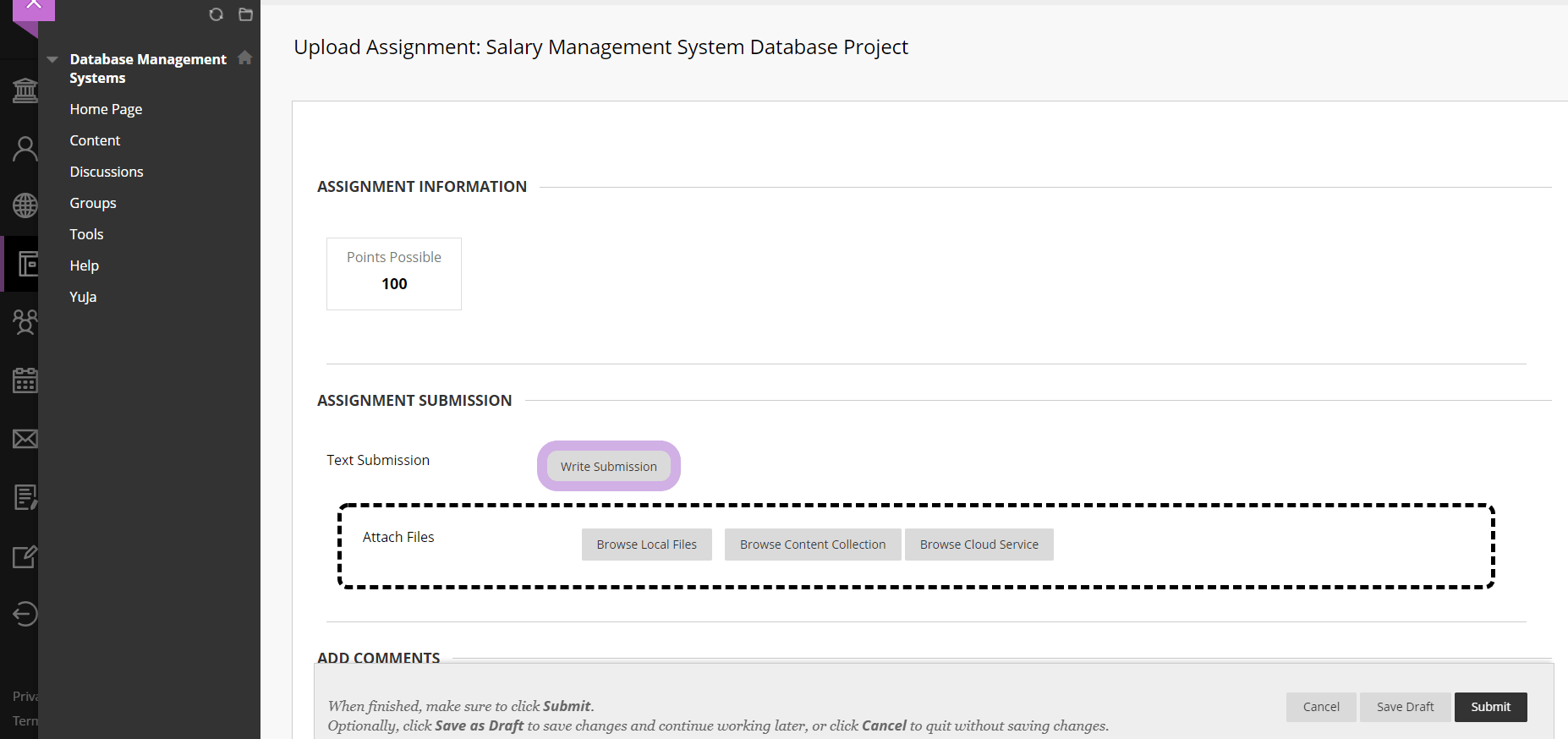 Submitting Video Assignments in Blackboard YuJa Help Center