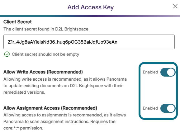 Integrating Panorama With D2l Brightspace Using Your Client Id And
