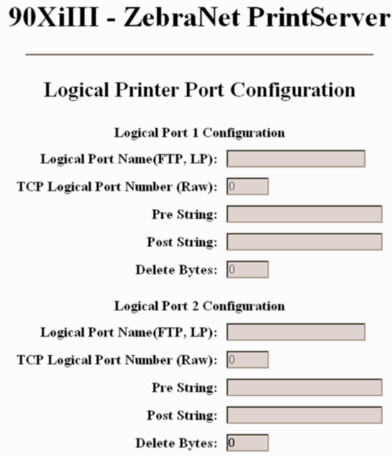 PRINT SERVER SETTINGS