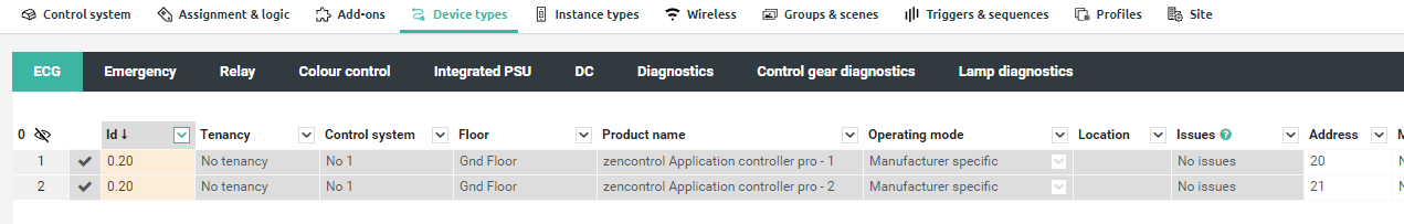 Configuring Somfy on the controller – zencontrol