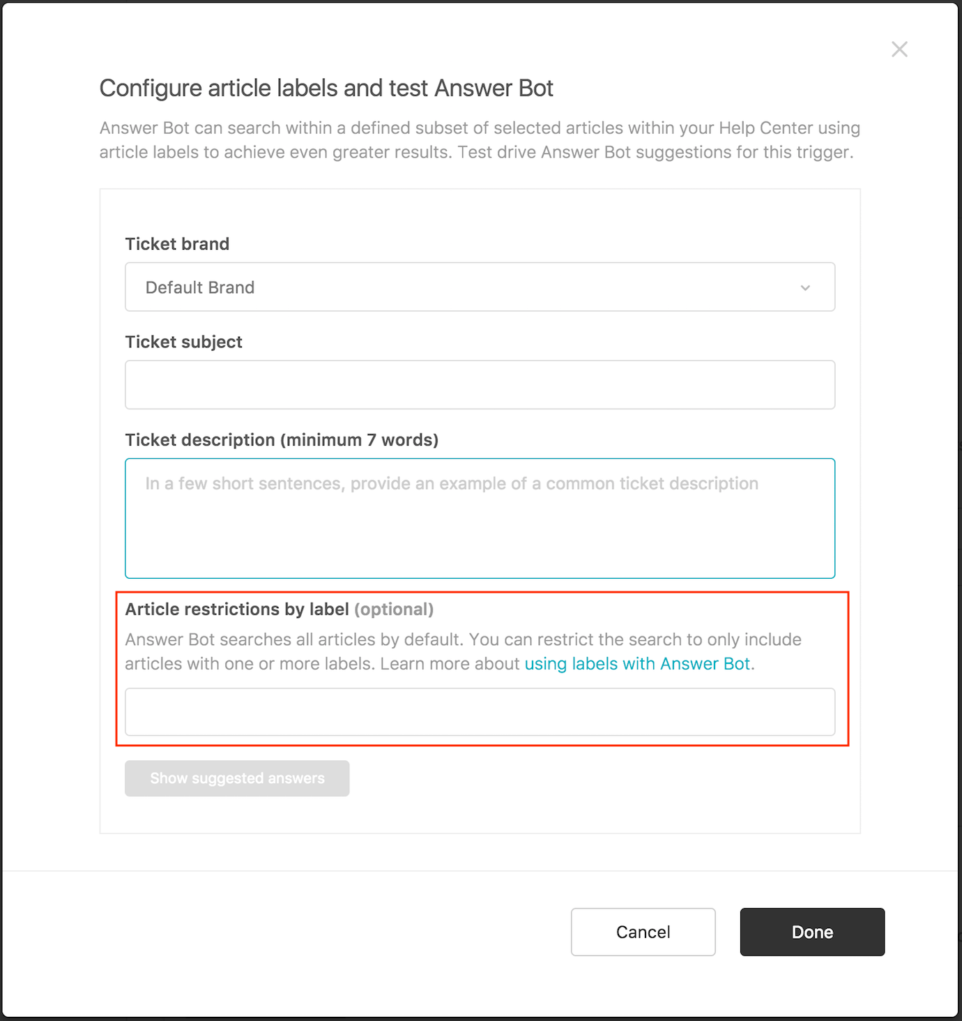 Best Practices Using labels in Answer Bot triggers Zendesk help