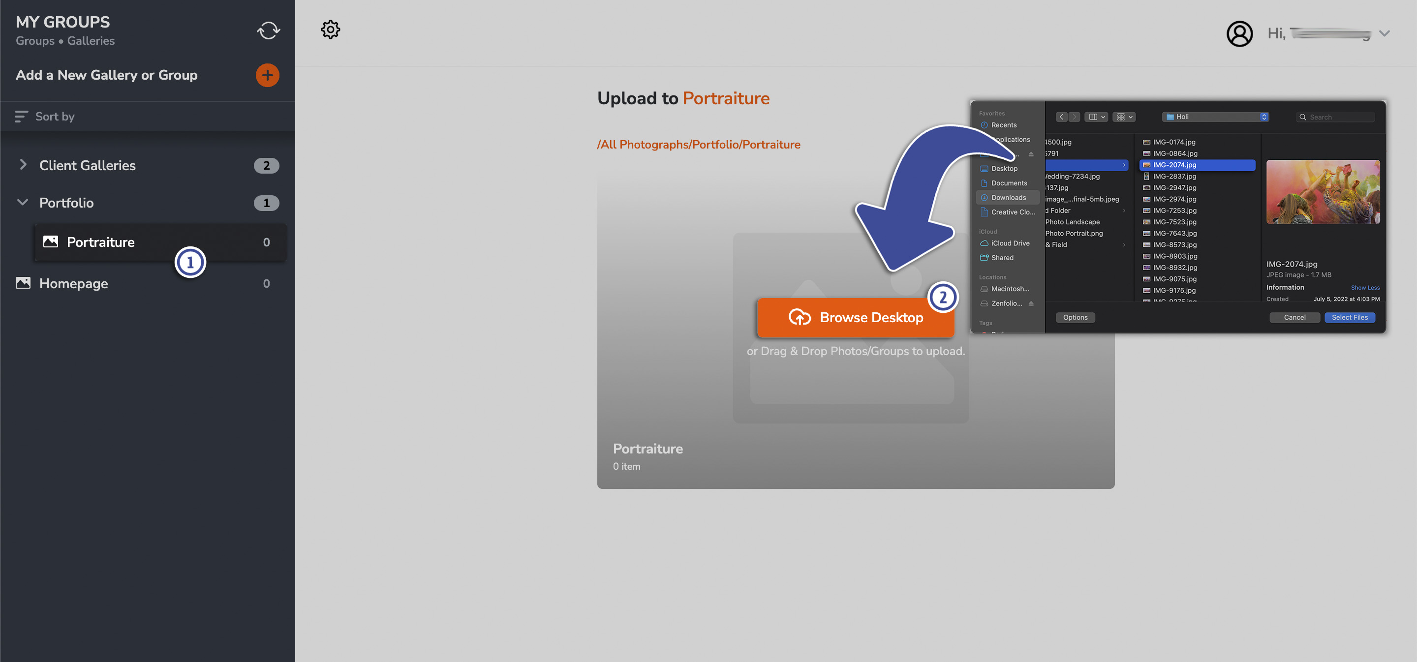 Uploading To Your Zenfolio Account Using The Desktop Uploader Zenfolio