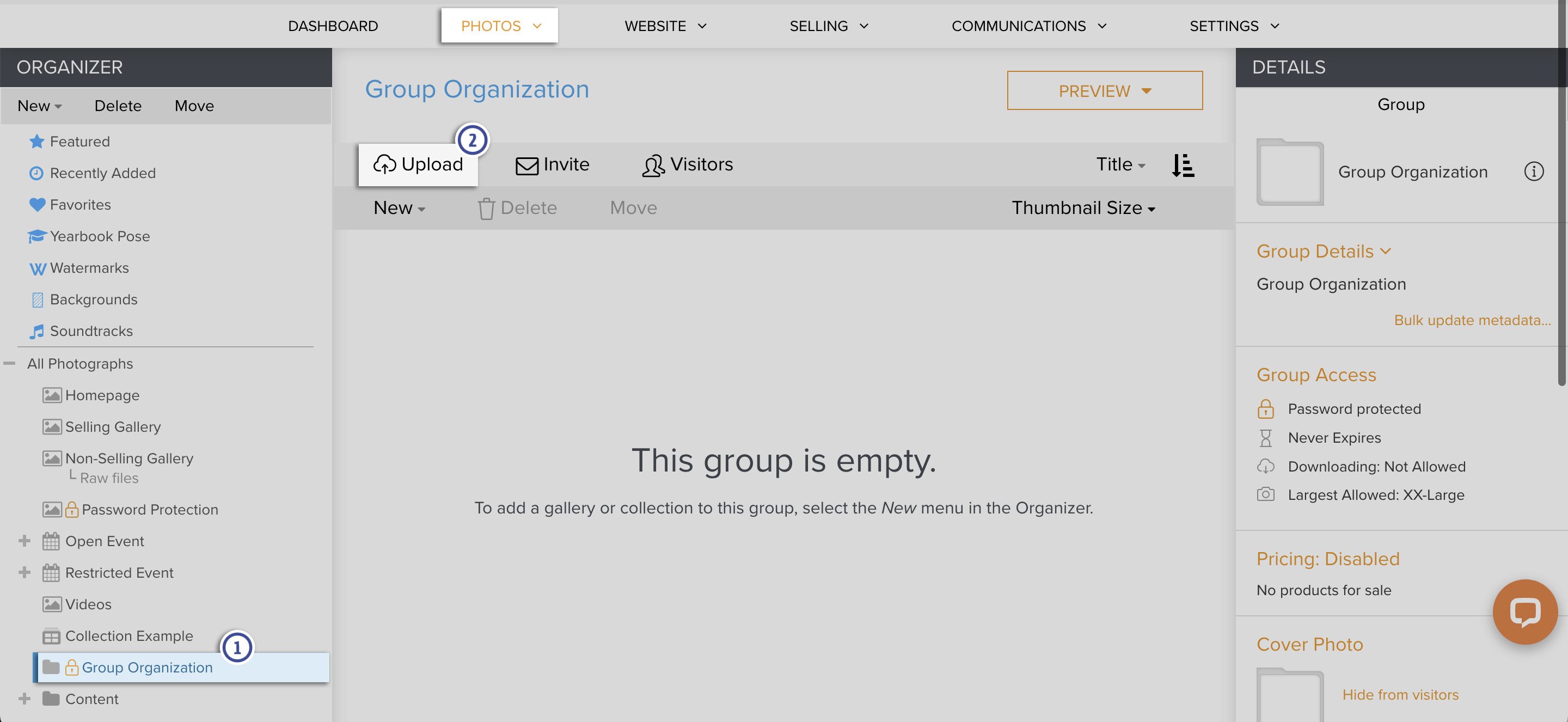 Uploading Photos & Video Zenfolio