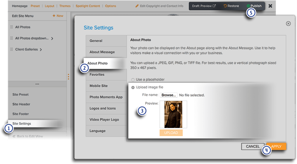 Uploading My Own Personal Profile Photo Zenfolio